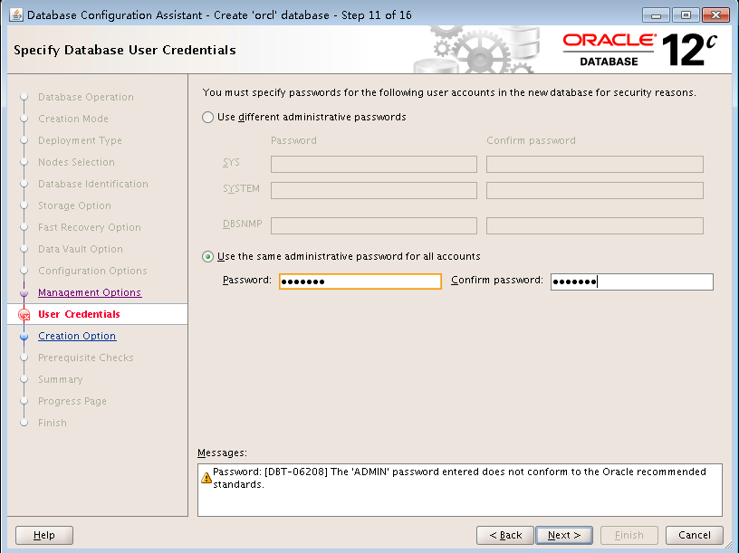 Create a database instance