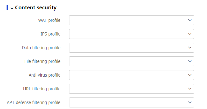 Security Setting Sample Security policies