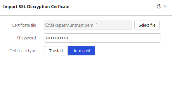 Web example: Configuring SSL decryption