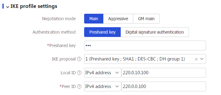 Web example: Configuring an IPsec tunnel for IPv4 subnets